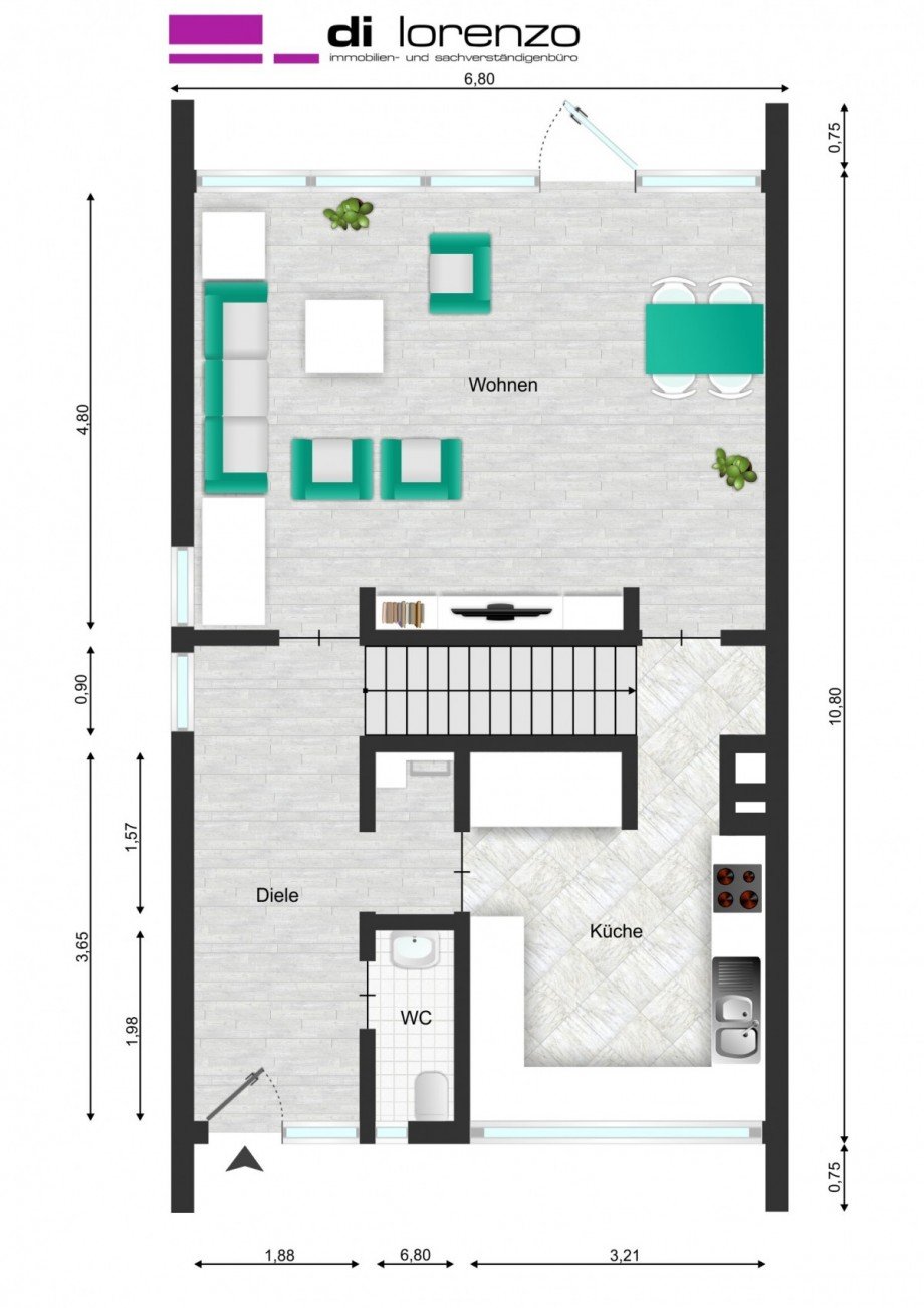 #859 Grundriss Erdgeschoss Einfamilienhaus Viersen