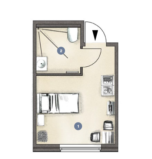Grundriss Pflegezimmer Wohnanlagen M�nchengladbach