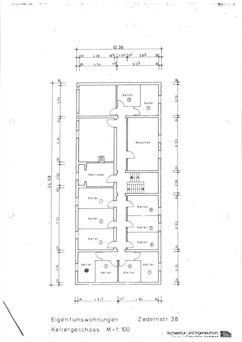 Grundriss Keller Etagenwohnung M�nchengladbach