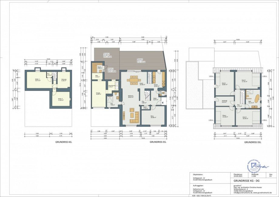 Grundriss kpl. Einfamilienhaus M�nchengladbach