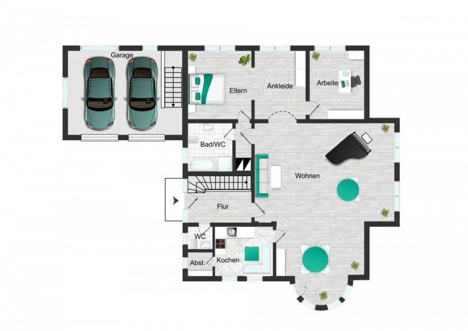 Erdgeschoss Villa M�nchengladbach