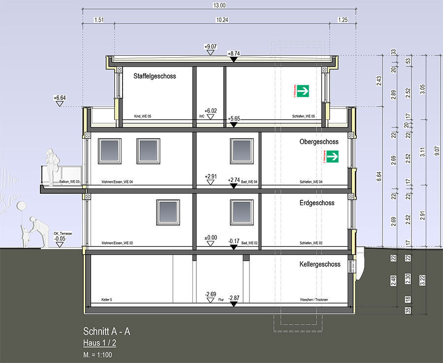 StChSt-Schnitt-HS2 Erdgeschosswohnung M�nchengladbach