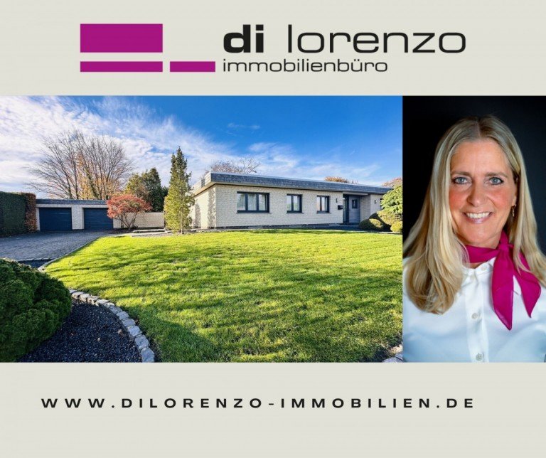 Hausfront Heinsberg Einfamilienhaus ***Naturnaher, gro�er Bungalow mit Traumgarten und Doppelgarage in Heinsberg***