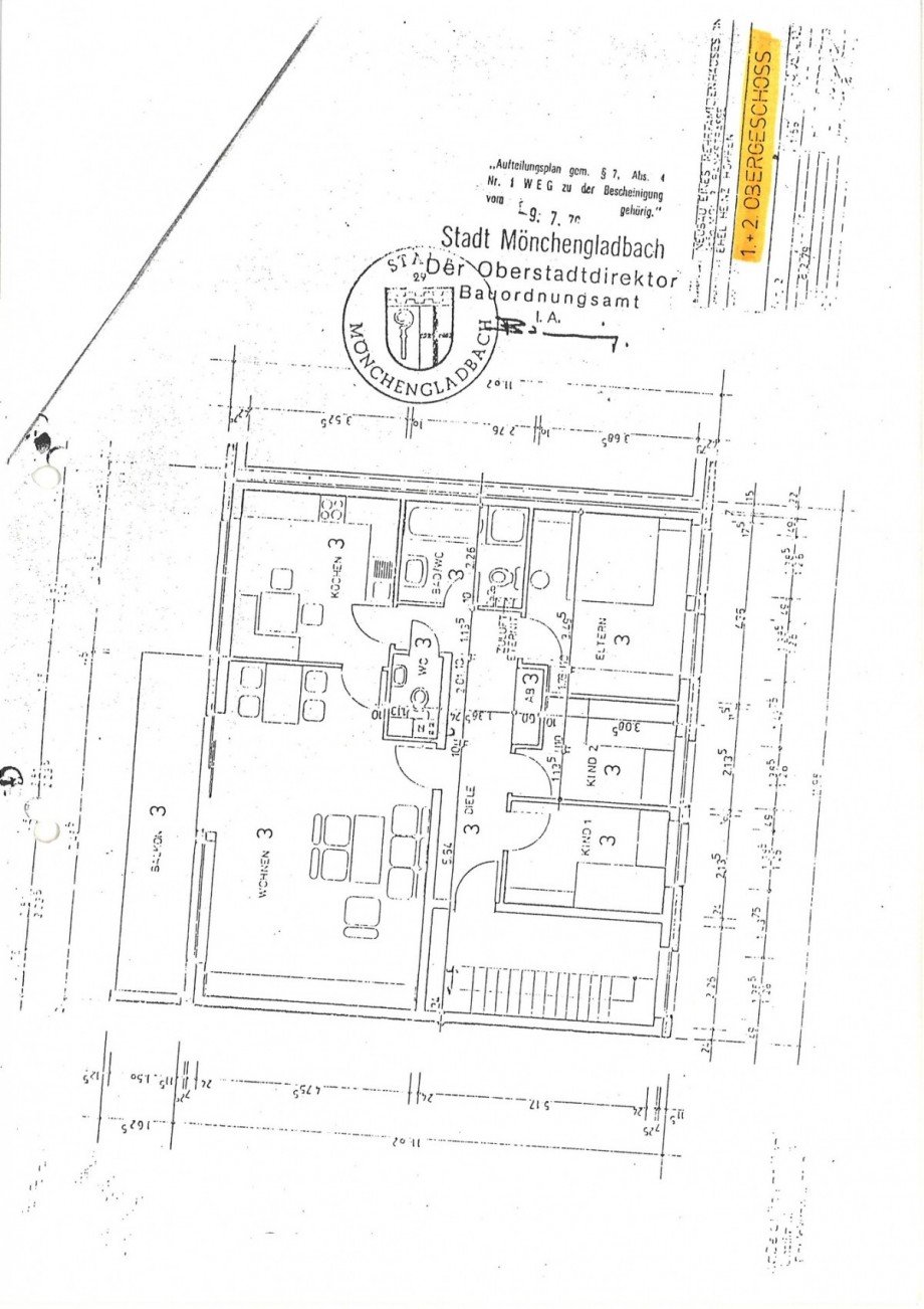 #948_Grundriss 1+2 OG jpeg Dachgeschosswohnung M�nchengladbach