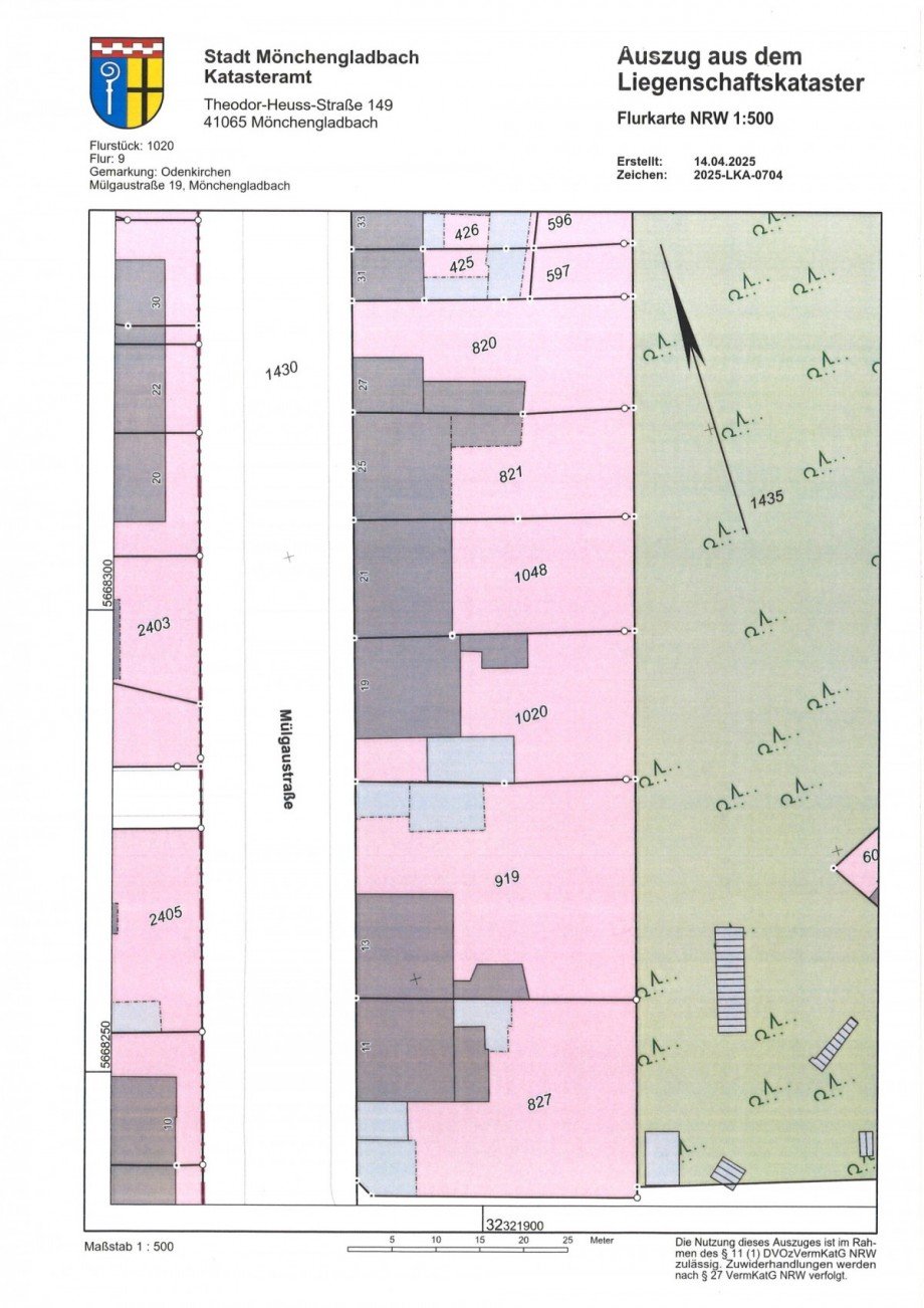 #857_Flurkarte Mehrfamilienhaus M�nchengladbach