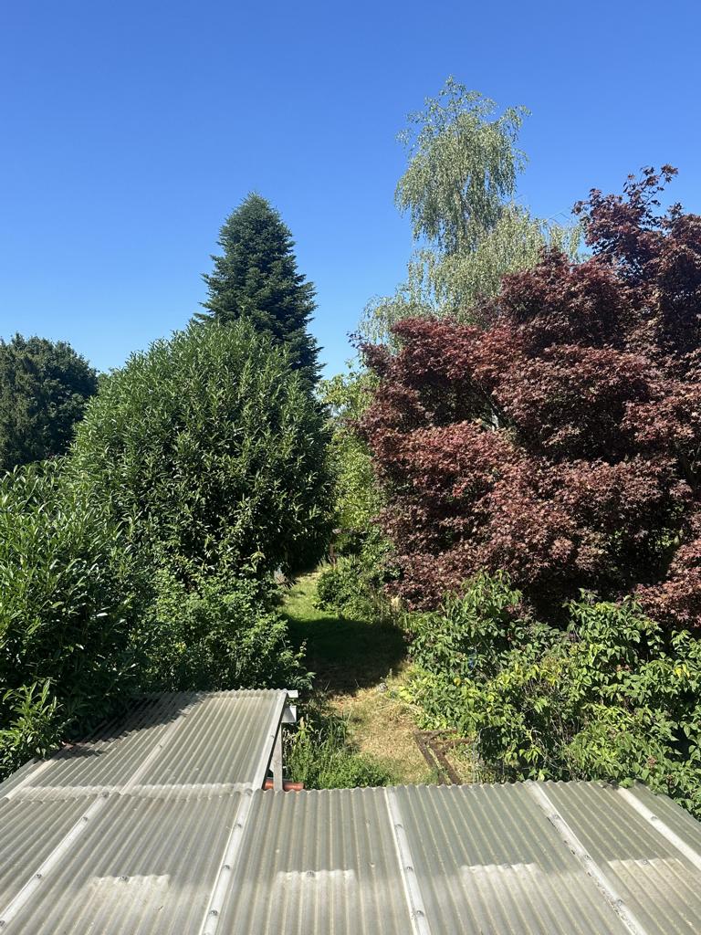Blick von Dachterrasse in den Garten Reihenmittelhaus M�nchengladbach