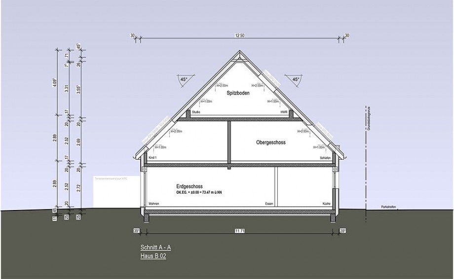 09-Schnitt-A-A-Haus-B01---B03-NEU-Nov Reihenhaus M�nchengladbach