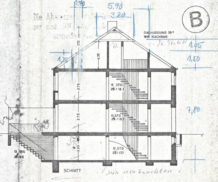Schnitt Reihenendhaus Wegberg
