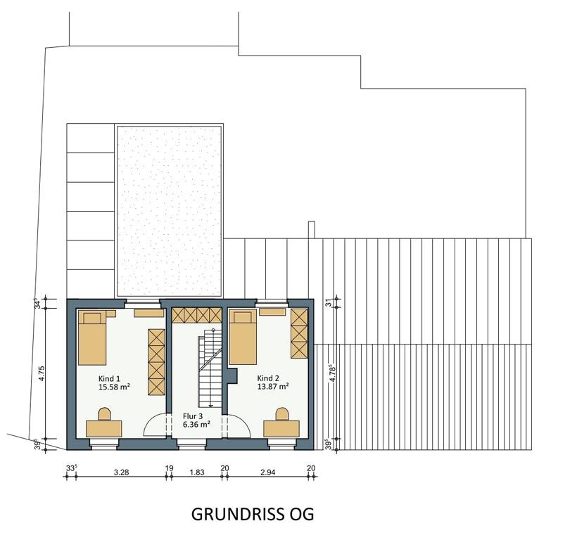 Grundriss OG Einfamilienhaus M�nchengladbach