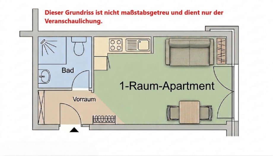 Grundrisshafte Darstellung Etagenwohnung M�nchengladbach