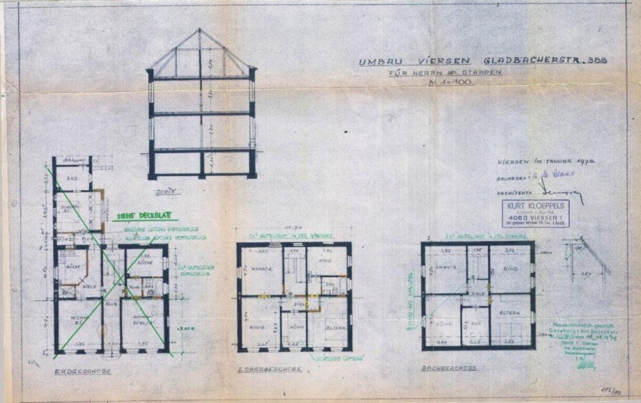 Grundriss kpl. Mehrfamilienhaus Viersen