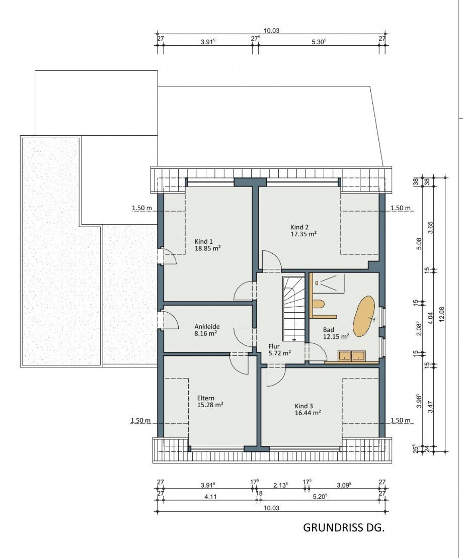 Grundriss DG Einfamilienhaus M�nchengladbach