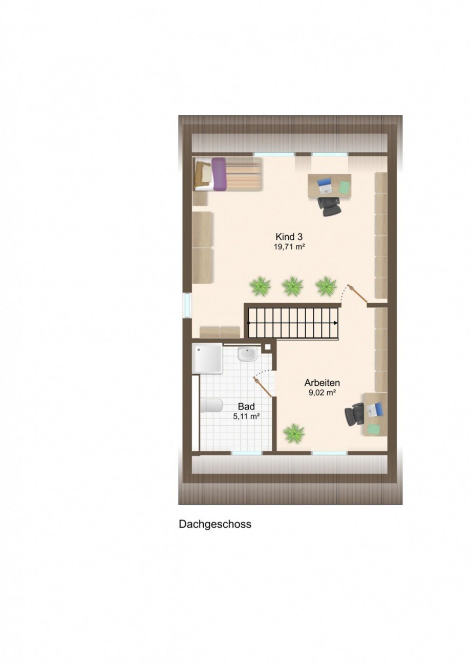 Grundriss DG Reiheneckhaus M�nchengladbach / Wickrath