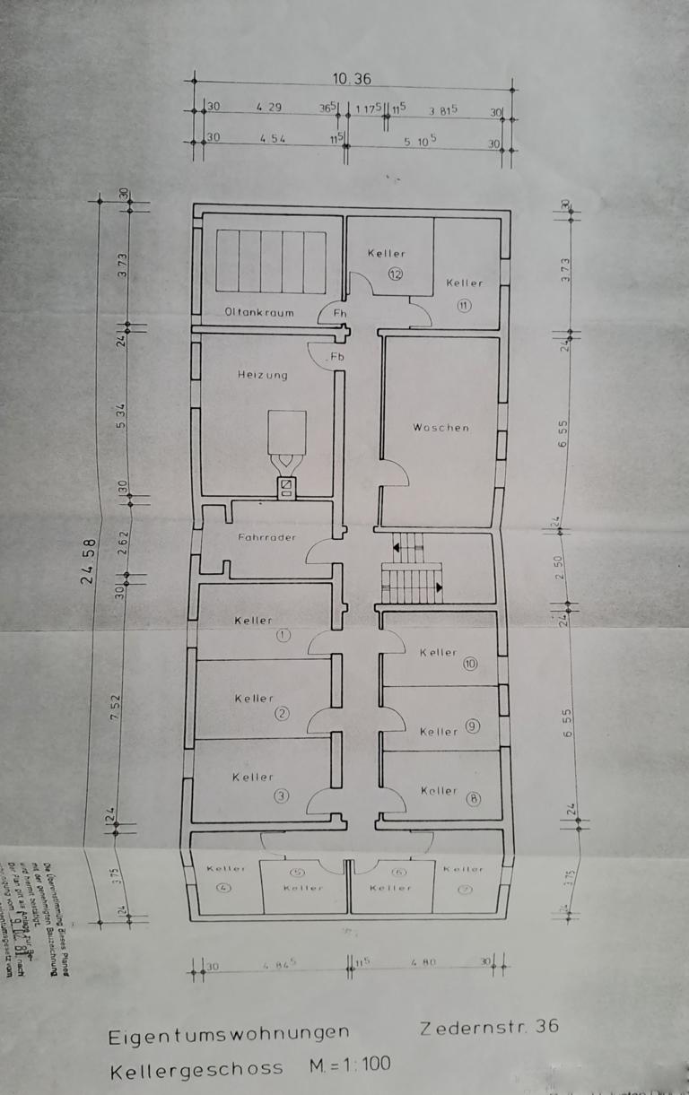 Grundriss Keller Etagenwohnung M�nchengladbach