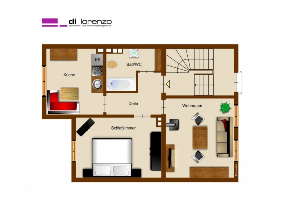 Grundriss 1. und 2. Obergeschoss Mehrfamilienhaus M�nchengladbach