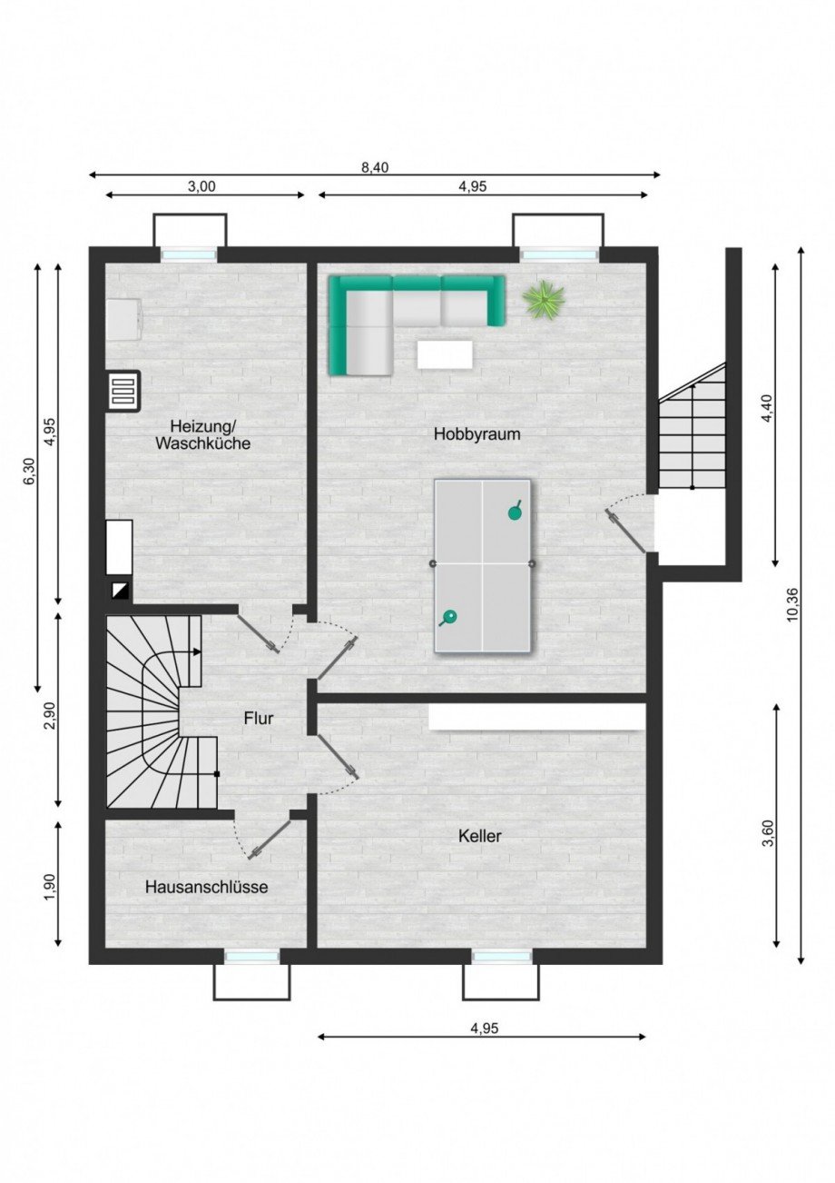 Grundriss Keller Einfamilienhaus M�nchengladbach