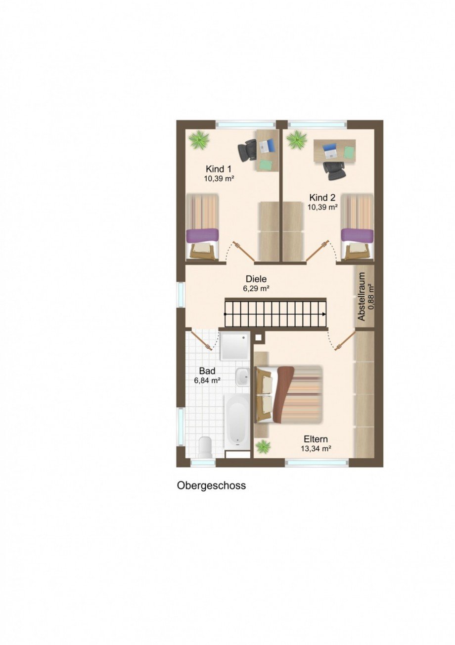 Grundriss OG Reiheneckhaus M�nchengladbach / Wickrath