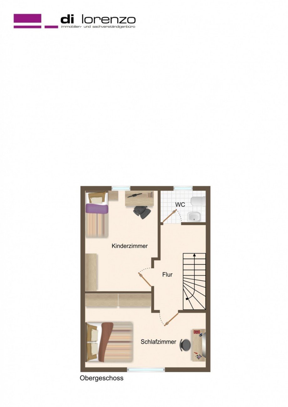 Grundriss OG Reihenmittelhaus Viersen