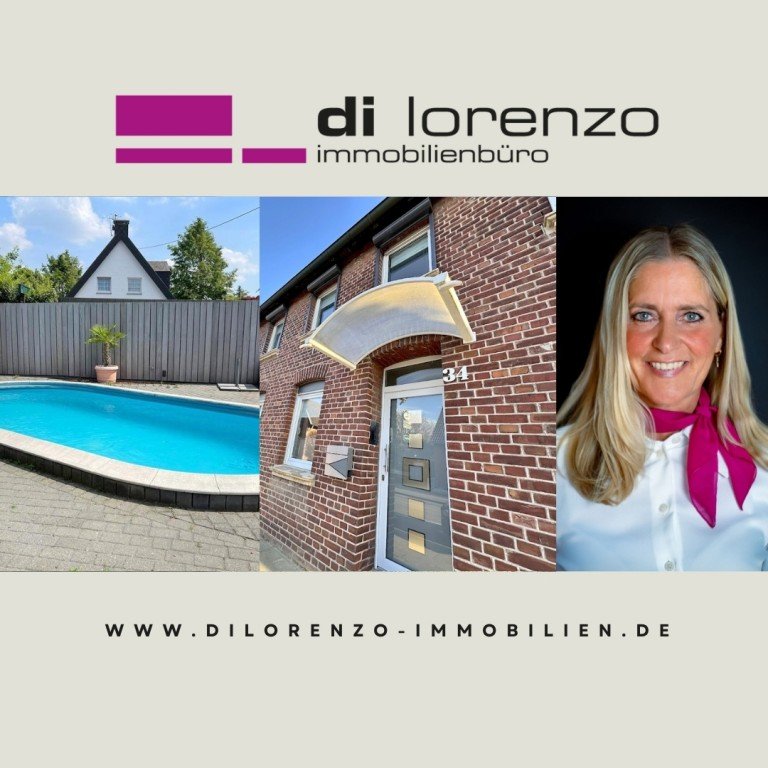 Frontbild M�nchengladbach Einfamilienhaus ***Ein bezahlbares ZUHAUSE f�r die kleine Familie -2 Garagen - Innenhof- Pool - elektrisches Tor in G�nhoven***