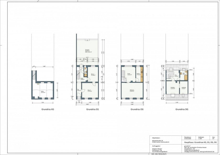 Grundriss Haupthaus Stadthaus J�chen