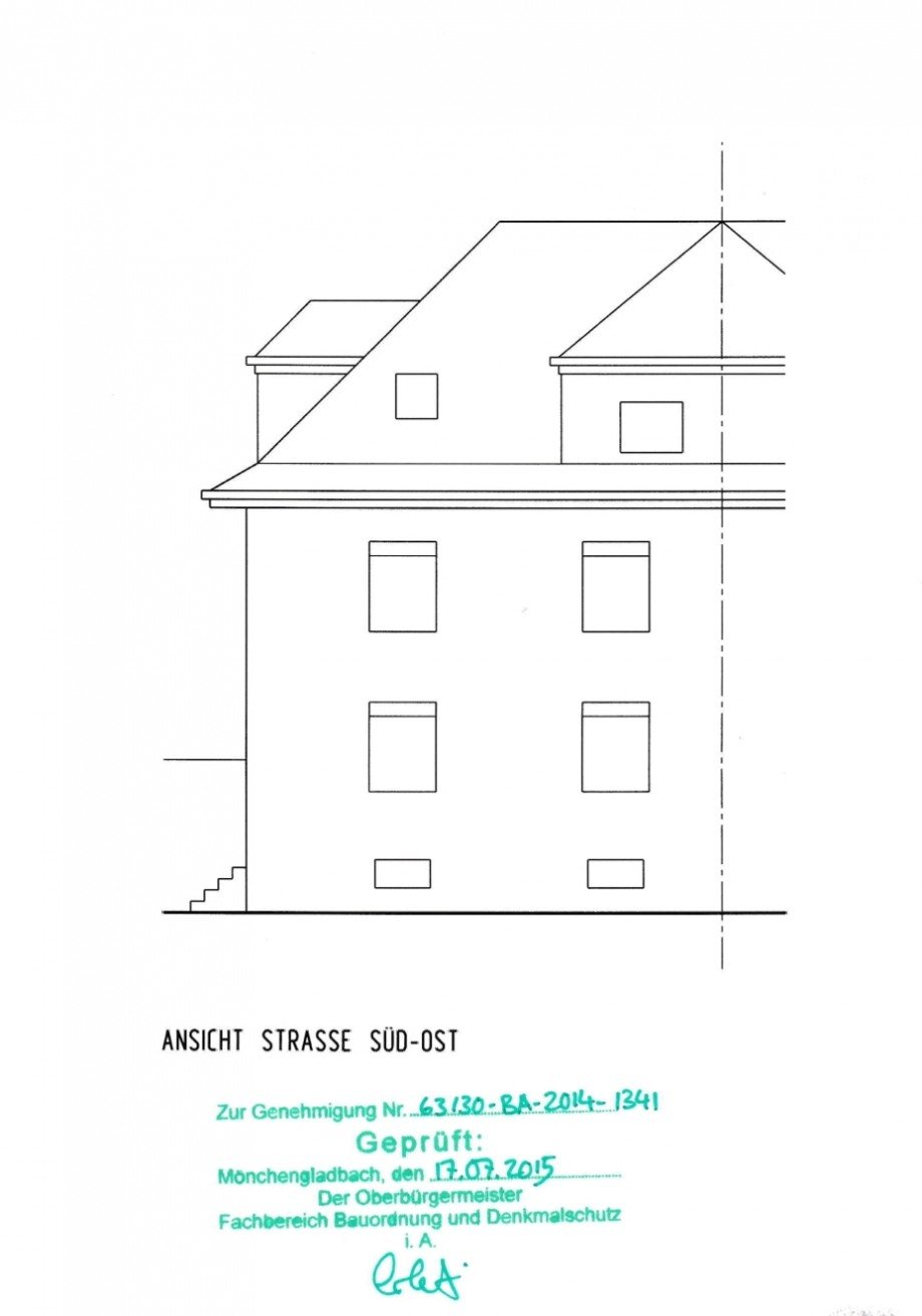 Ansicht Strasse S�d-Ost Mehrfamilienhaus M�nchengladbach