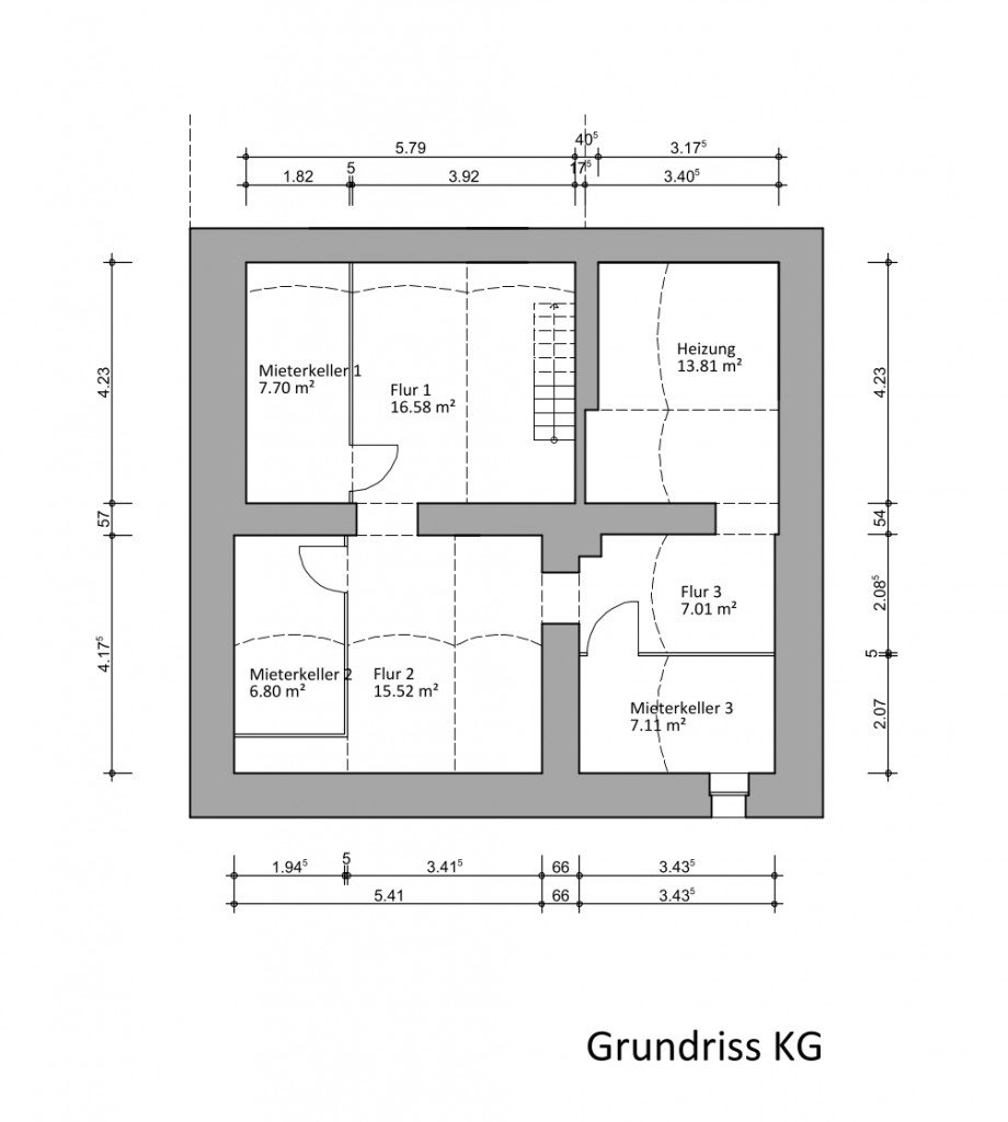 Grundriss Keller Mehrfamilienhaus Viersen