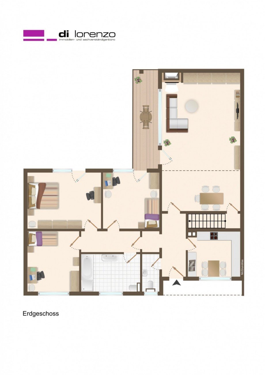 Grundriss EG Bungalow Wegberg